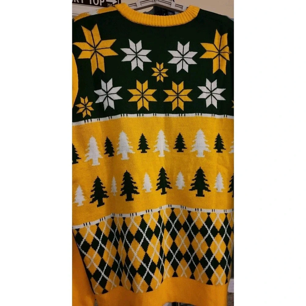 NWT Baylor Bears‎ Men's Busy Block Christmas Sweater Large New NCAA L300 College